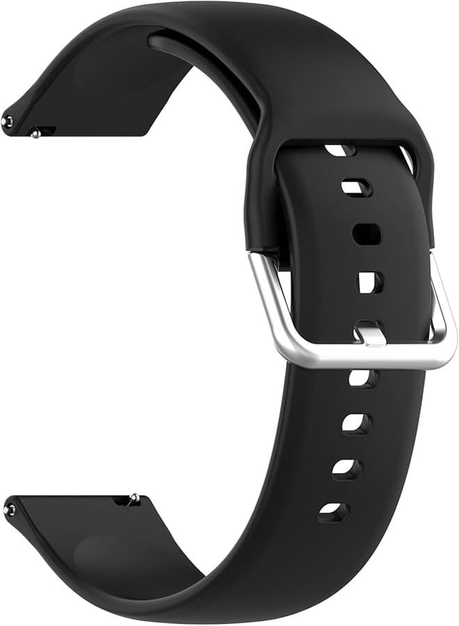 Compatible For YAMAY SW022 Replacement Band, Replacement Silicone Wrist Strap Band For YAMAY SW022/Imilab kw66/Xiaomi Haylou RT LS05S(Silicone Black)